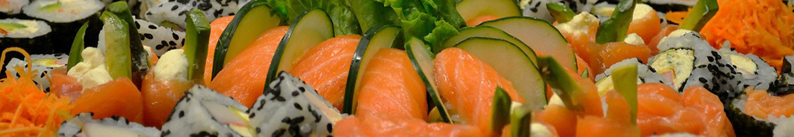 Eating Asian Fusion Japanese Sushi at Shinsena Sushi restaurant in Merrick, NY.